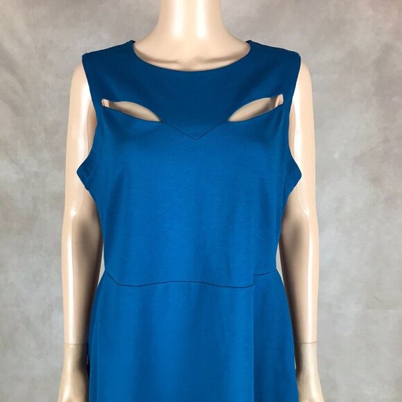 MONTEAU Sleeveless Teal Fit and Flare Dress NEW Size 1X - Picture 6 of 10
